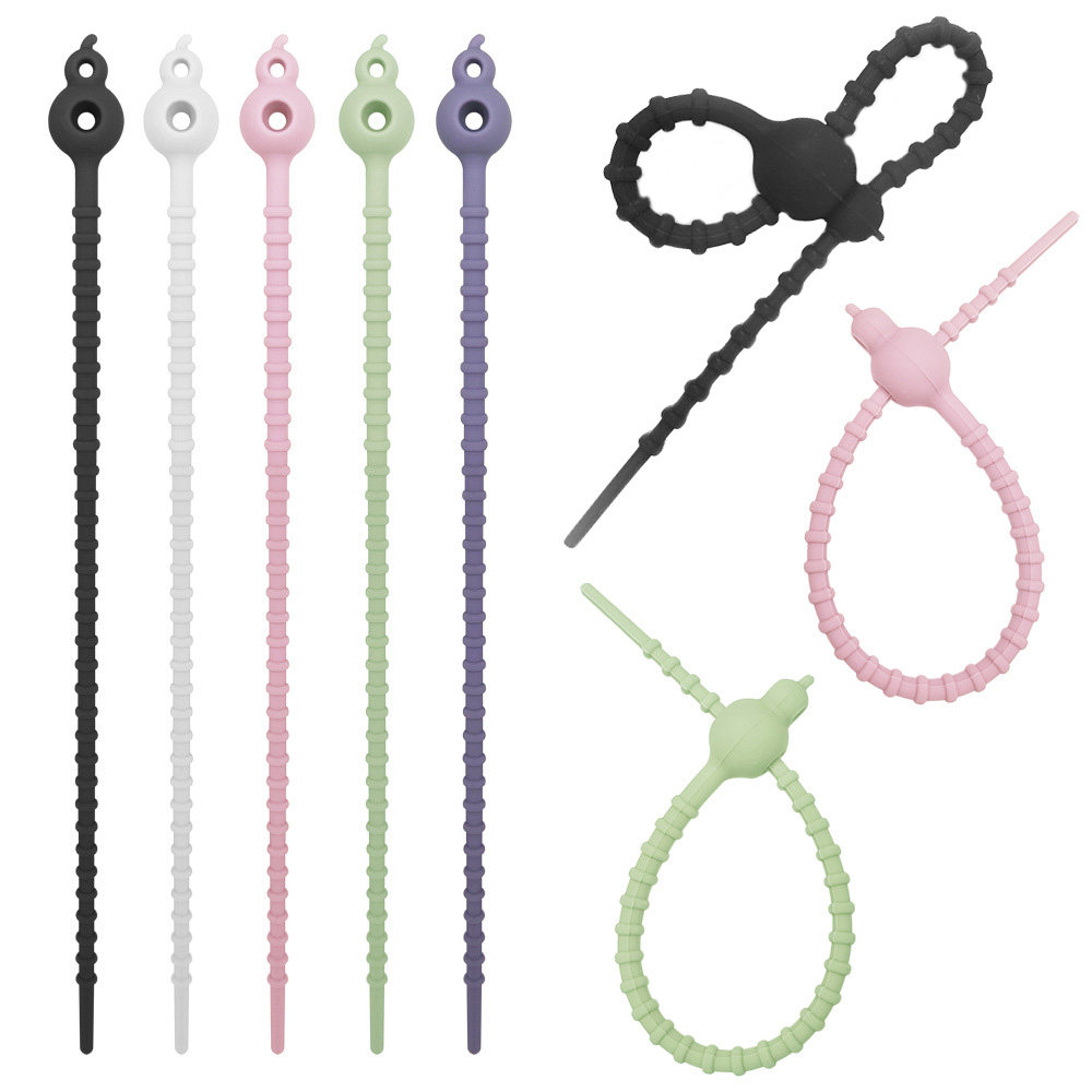 20CM双孔葫芦硅胶扎带8字形挂绳数据线电源线收纳绕线器DIY捆扎绳,淘宝优惠券,粉丝福利购,淘宝优惠卷