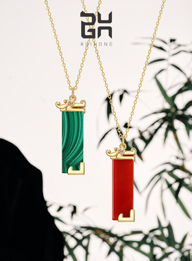 瑞红和田玉银饰通用项链