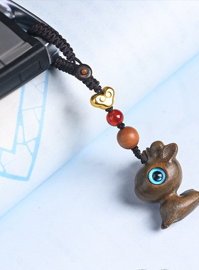 一路黑檀木小萌鹿复古简