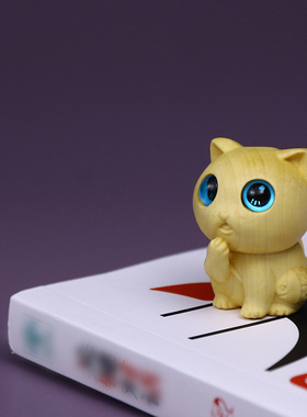 木黑檀绿檀小可爱猫吊坠