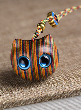 彩虹木小福猫个性创意包