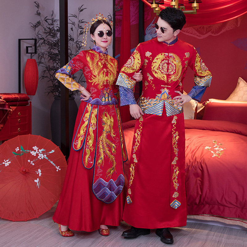 男秀禾服2020新款结婚中式龙凤褂 依鸾民族服装