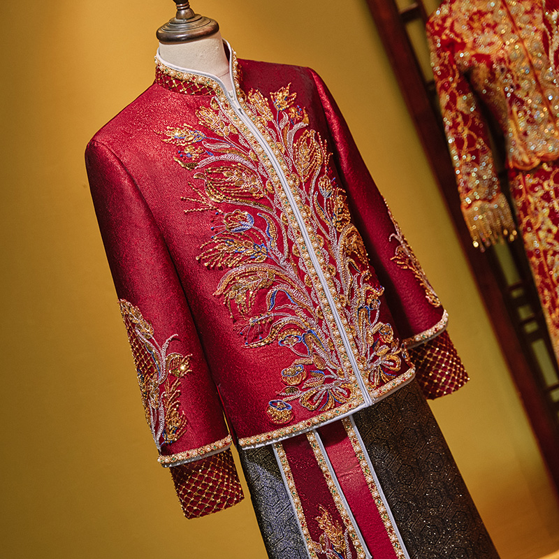 男装秀禾服2023春季新款中式龙凤褂 依鸾唐装