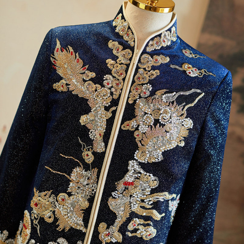 秀禾服男士新郎装2025新款中式结婚敬酒服汉服接亲服男款婚服唐装,淘宝优惠券,粉丝福利购,淘宝优惠卷