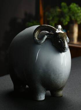 Ceramic Ornaments Animal Zodiac Sheep Lucky Home Living