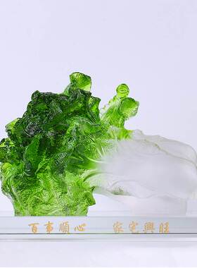 Colored Glaze cabbage fortune crafts decoration shop