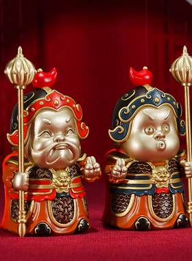 Factory Direct brass ornaments Guard Door God copper crafts