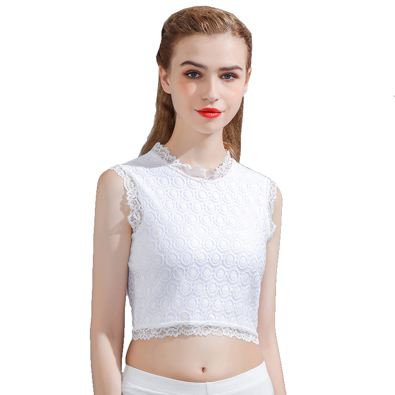 半截蕾丝加绒加厚无袖吊带打底衫 悦吻背心吊带