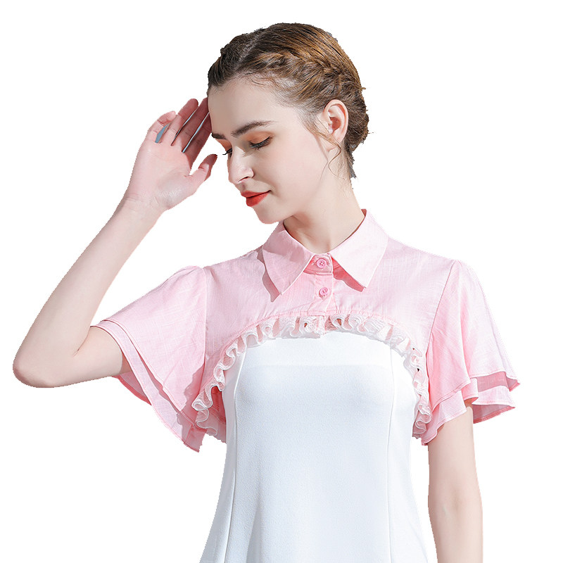 苎麻飞飞袖女短款外搭设计感小坎肩 悦吻短外套