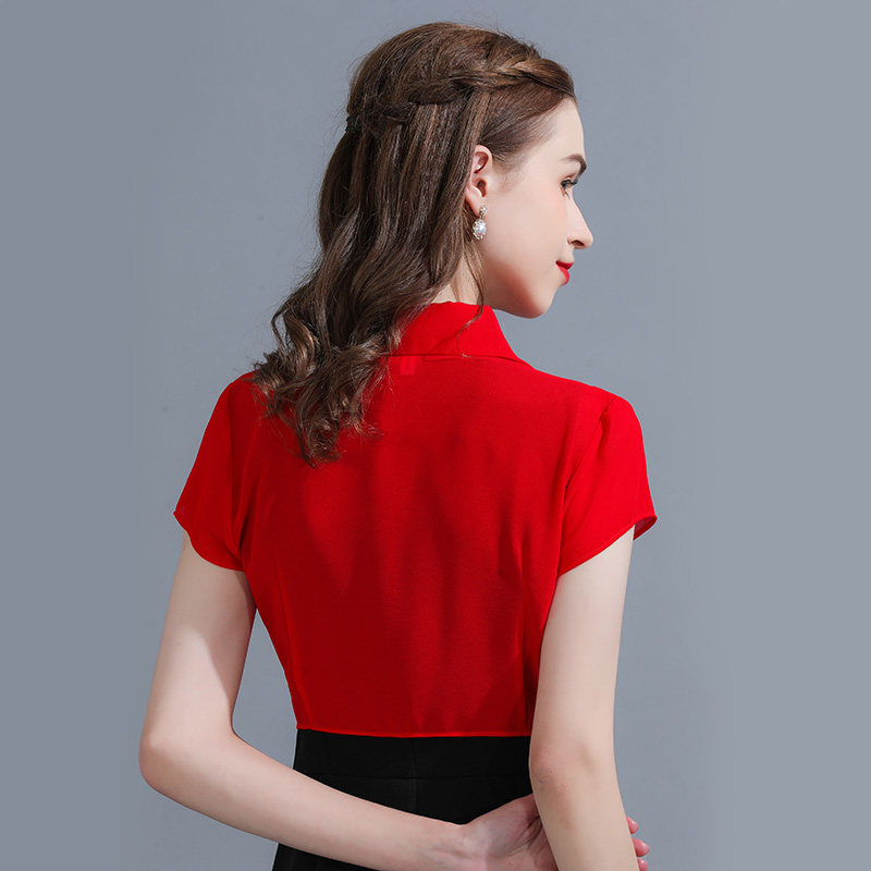 雪纺外搭短款夏季配裙子2023衬衣 悦吻短外套