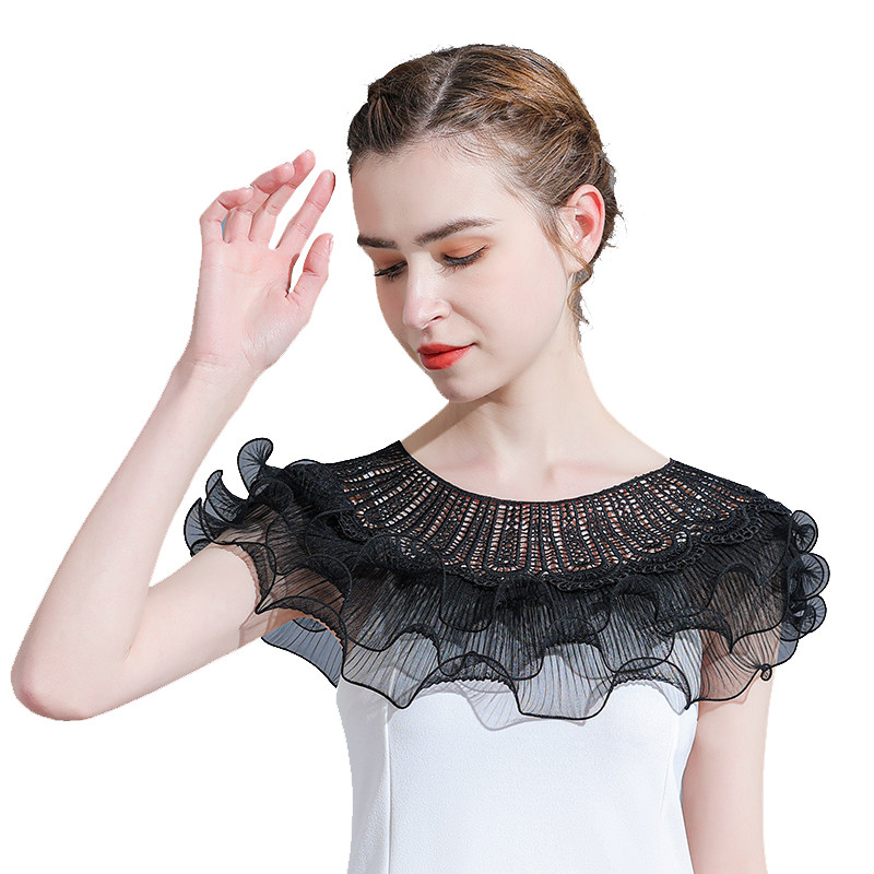 搭配的罩衫女超仙蕾丝斗篷夏吊带裙 悦吻短外套