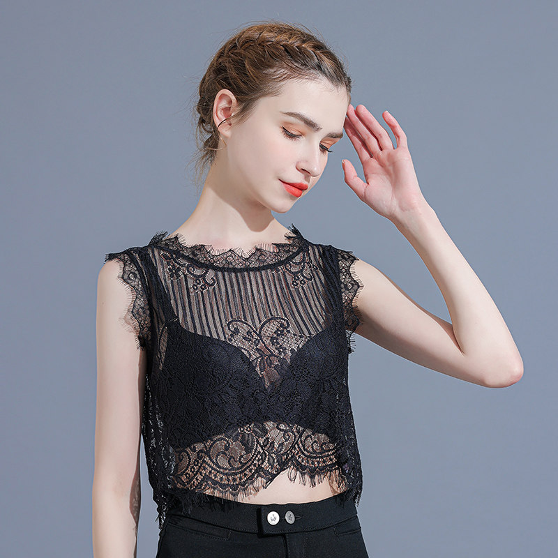 半截蕾丝内搭夏薄款防走光抹胸吊带 悦吻背心吊带