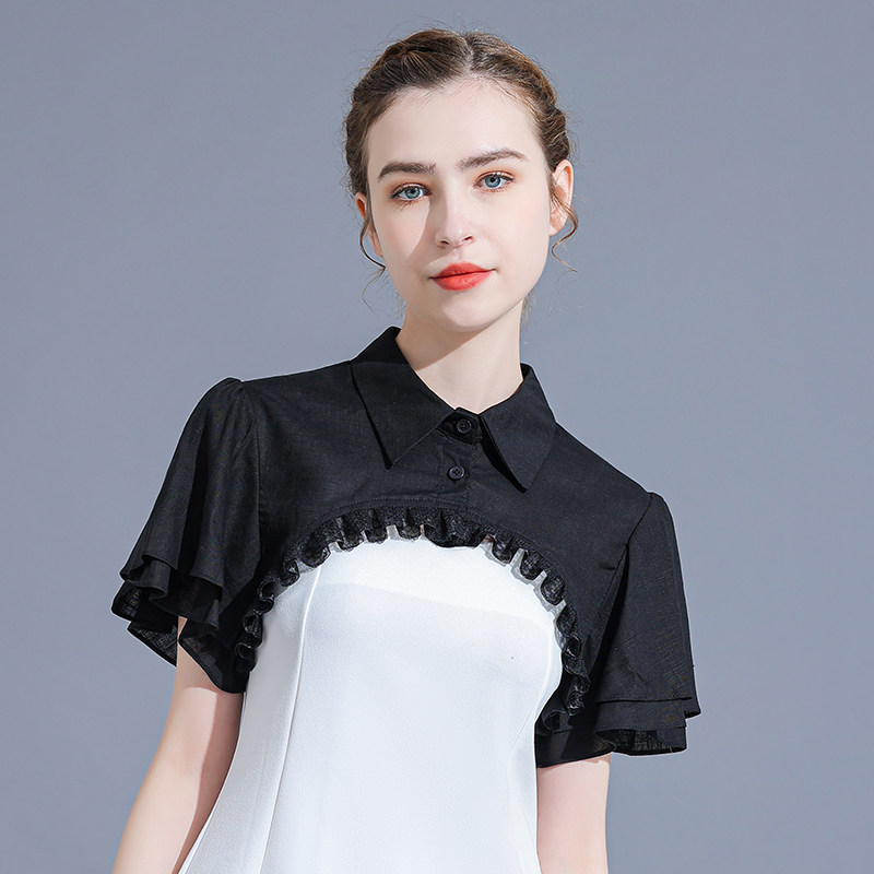 苎麻飞飞袖女短款外搭设计感小坎肩 悦吻短外套