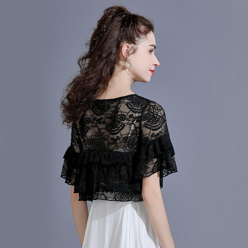 外搭夏薄款2022新款蕾丝防晒罩衫 悦吻蕾丝衫/雪纺衫