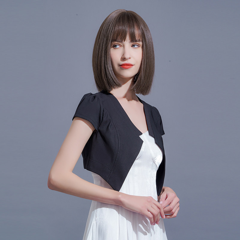 高级感短袖外搭短外套2023夏小坎肩 悦吻短外套