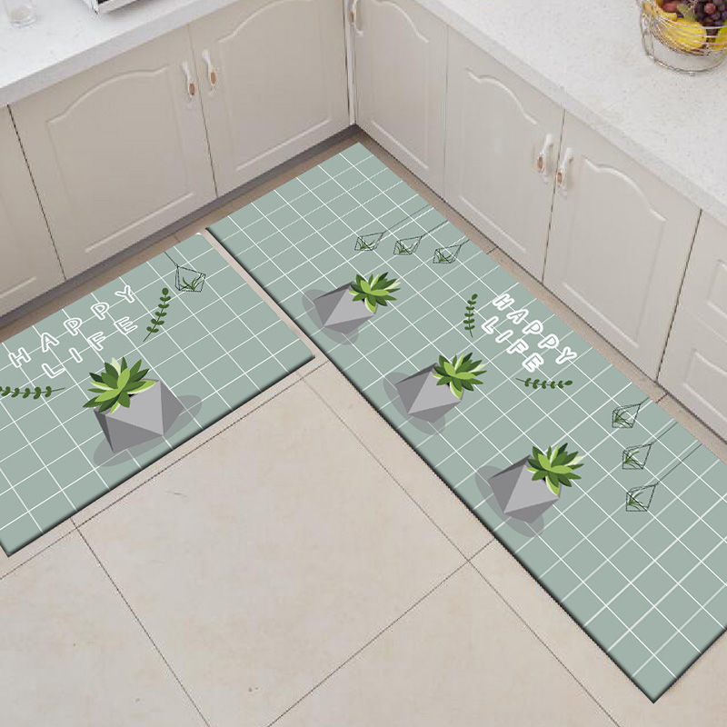 Oil proof washable kitchen floor mat Nordic style厨房地垫 - 图1