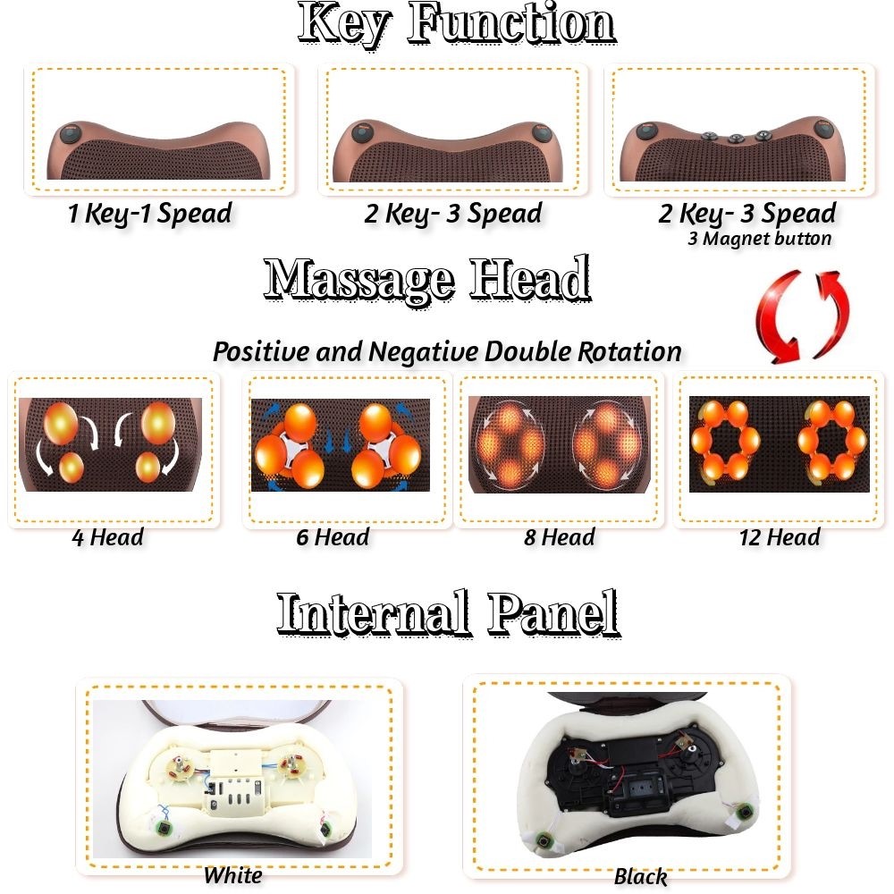 Electric Neck Massag Pillow Back Waist Massage pillow - 图0