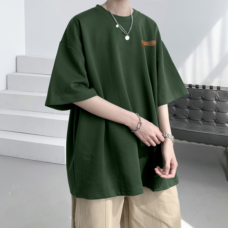 BDLS工作室文艺男女店港风情侣款男女重磅纯棉夏季短袖t恤男半袖 - 图1