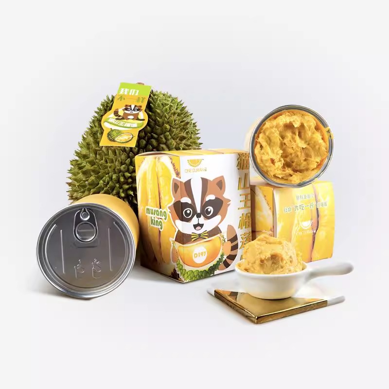 【 无核纯果肉 】马来西亚猫山王榴莲肉泥冷冻新鲜水果d197榴莲泥 - 图0