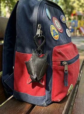 Jardme Plush Black Bat Keychain for Backpack Bag Handbag Pur
