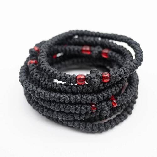 Elegant Greek Orthodox Handchain Handwoven Prayer Bracelet - 图1
