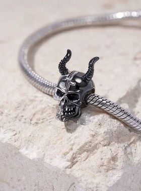 Halloween Charms Beads, 925 Silver Skull Pumpkin Ghost Bat P