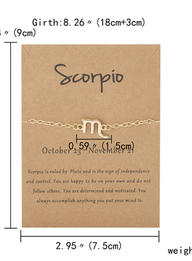12 Constellations Zodiac Sign Charm Bracelet Women Fashion S