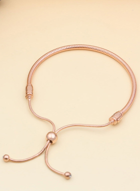 New Silver Color Classic Snake Chain Bracelets Fits Beads Li