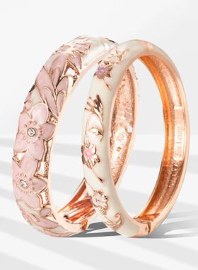 Bangle For Women Double Enamel Bangle Set Cloisonne Women's