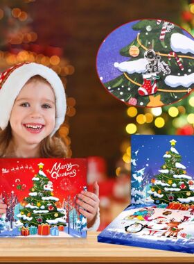 2025 Christmas Advent Calender Gift Box Creative DIY Snowman