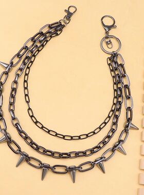 Hip Hop Punk Rock Metal Pants Waist Chain Men Women Key Chai