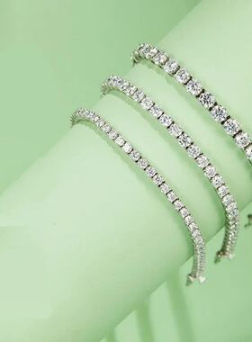 Real 3MM D VVS Moissanite Tennis Bracelet Passes Diamond Spa