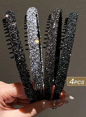 1/4 Girls Hair Accessories Black Toothed Hair Clips for Brok