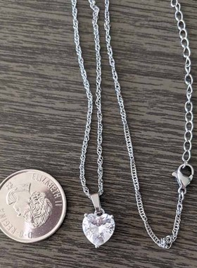 Heart Necklaces For Women Stainless Steel Gold Plated Chain