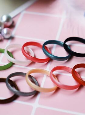 10pcs/set 3mm Sporty Silicone Ring Pearlescent 10 Color for