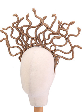 Halloween Vintage Medusa Snake Costume Headband Cosplay Dres
