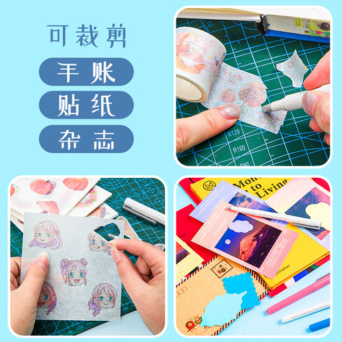 笔式陶瓷笔刀裁纸刀手工刀刻刀手账专用工具可爱少女学生小清新美工刀手账本刻板刀片刀笔垫板套装笔试陶瓷刀 - 图2