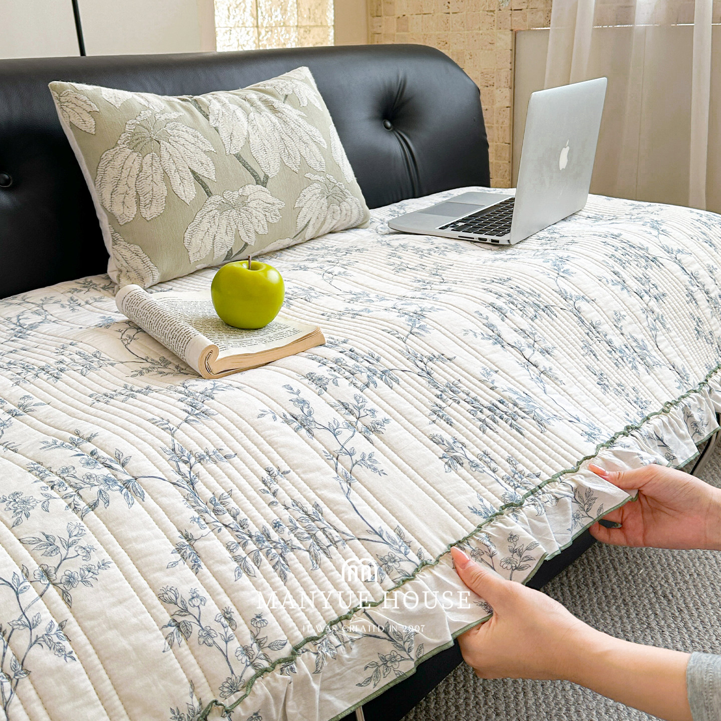 蔓越家 纯棉水洗棉 客厅全棉沙发垫布艺沙发套罩靠背巾垫布坐垫,淘宝优惠券,粉丝福利购,淘宝优惠卷