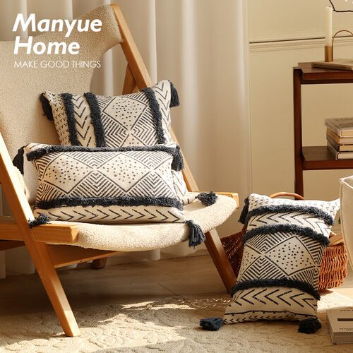 蔓越家 弥生棉麻 外贸复古民宿酒店摩洛哥抱枕抱枕套沙发靠垫靠枕 - 图1