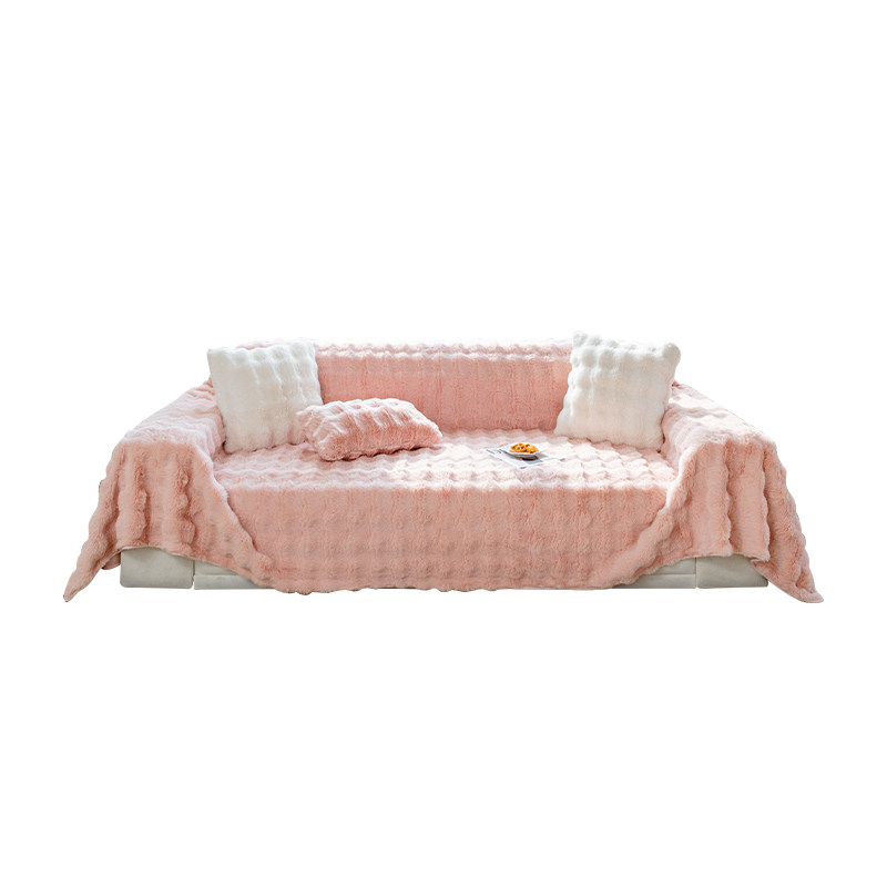 蔓越家 撸猫感少女心客厅毛绒沙发巾全包一片式沙发套罩全盖盖布,淘宝优惠券,粉丝福利购,淘宝优惠卷