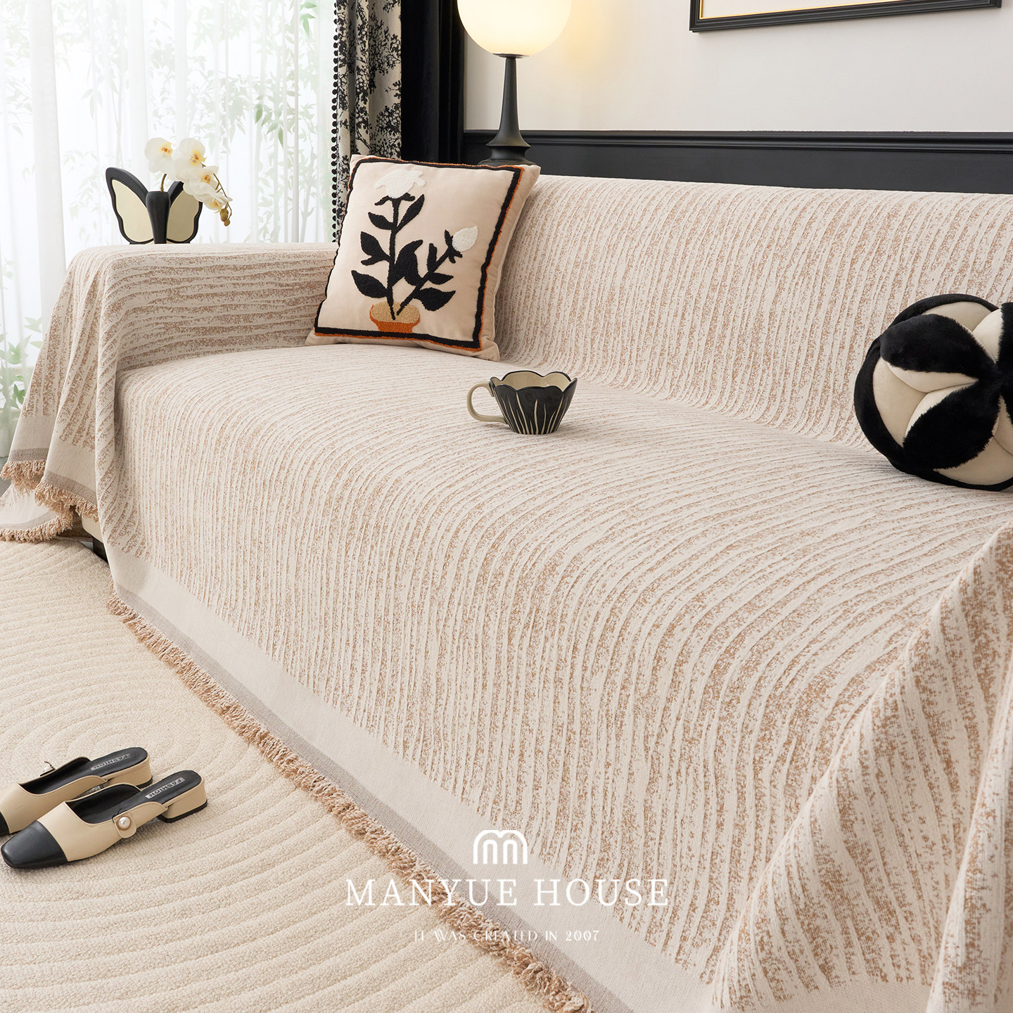 蔓越家 雪尼尔沙发巾全铺沙发盖布沙发套罩四季款沙发垫子防猫抓,淘宝优惠券,粉丝福利购,淘宝优惠卷