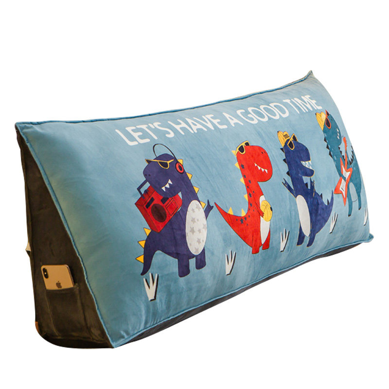 卡通床头靠垫儿童房三角大靠背榻榻米长条枕水晶绒靠背可拆洗,淘宝优惠券,粉丝福利购,淘宝优惠卷