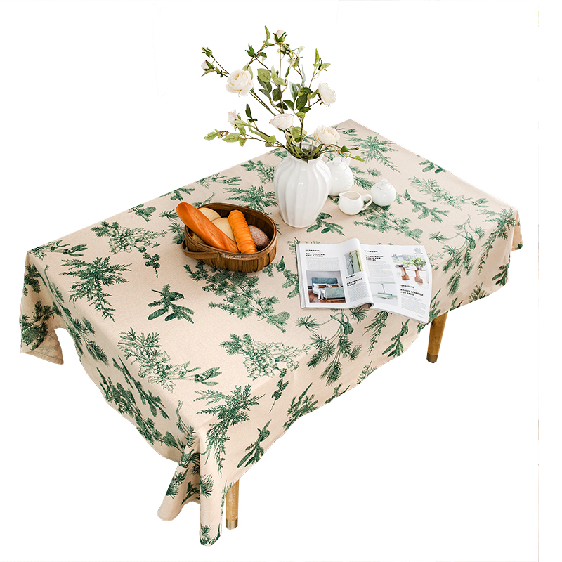 蔓越家  法式田园桌布轻奢复古高级感美式花鸟棉麻餐桌布茶几盖布