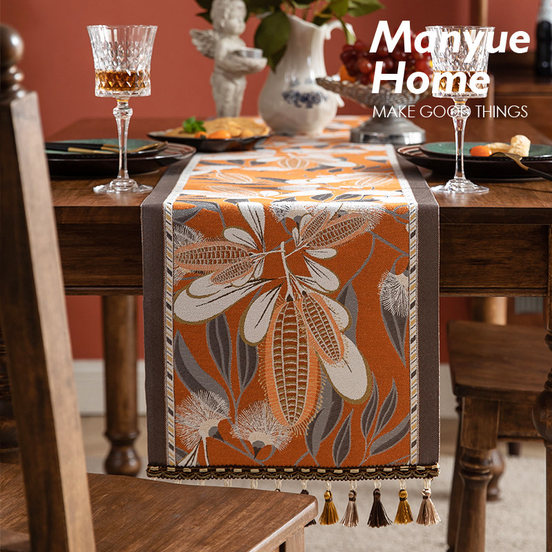 蔓越家 复古提花桌旗布艺餐桌旗布茶几电视柜法式桌布餐桌布餐垫,淘宝优惠券,粉丝福利购,淘宝优惠卷