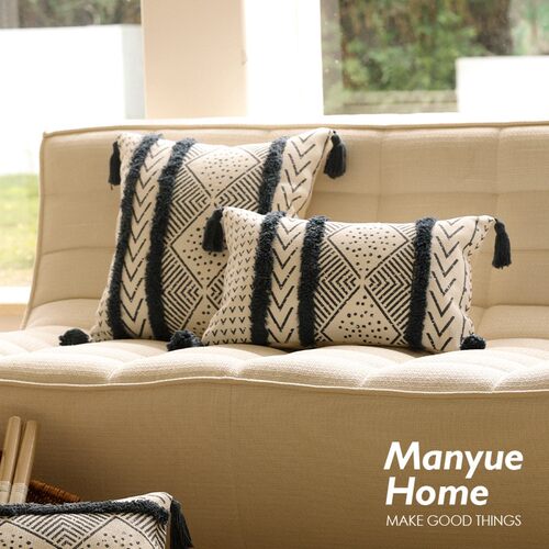 蔓越家 弥生棉麻 外贸复古民宿酒店摩洛哥抱枕抱枕套沙发靠垫靠枕 - 图2