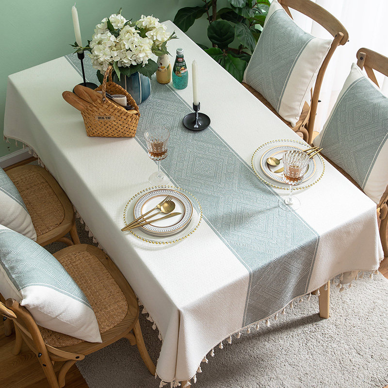 北欧ins风简约现代餐桌布高级感餐厅客厅茶几防尘盖布提花台布,淘宝优惠券,粉丝福利购,淘宝优惠卷