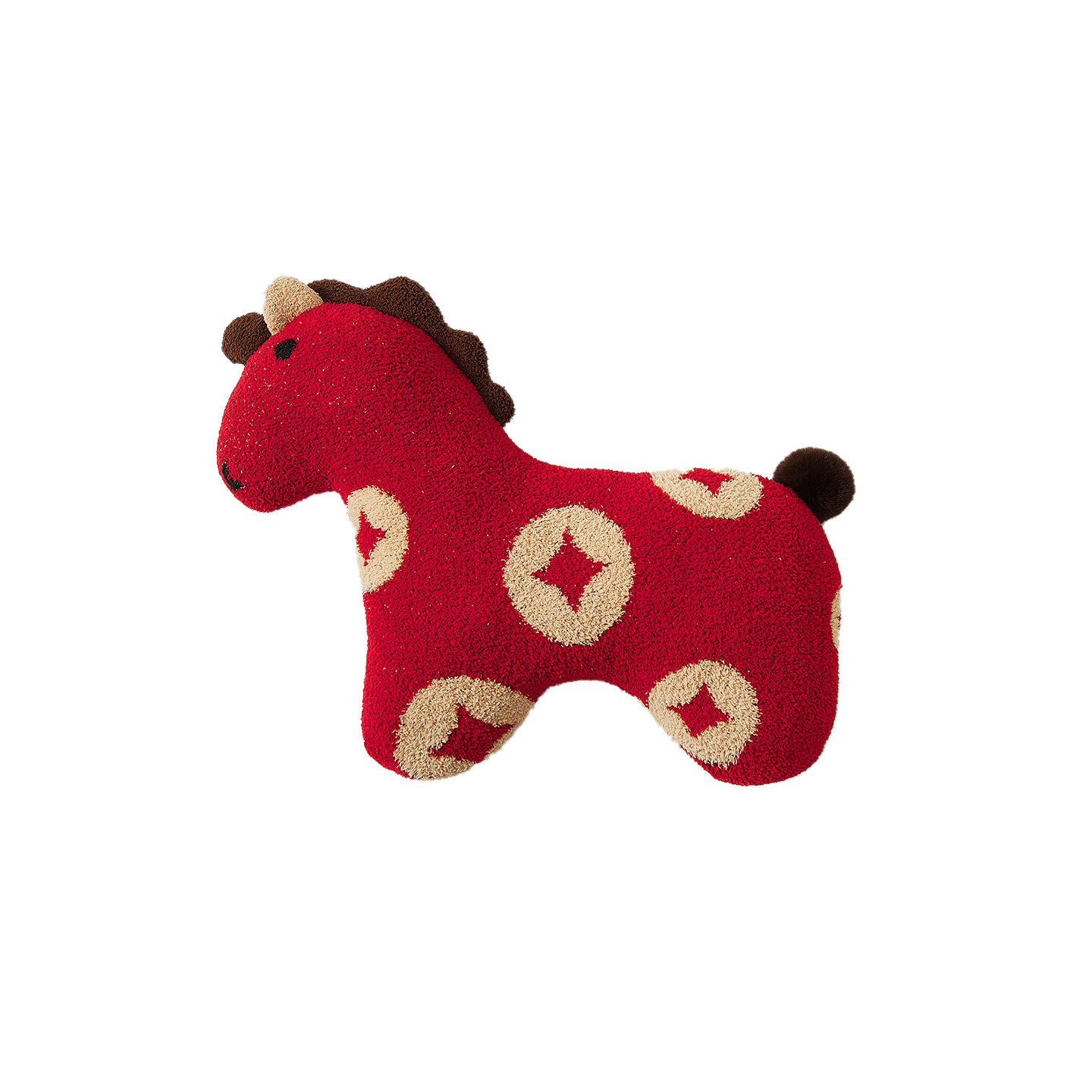 蔓越家 马上有财 新年款客厅沙发抱枕靠垫装饰枕玩偶靠背腰枕礼物,淘宝优惠券,粉丝福利购,淘宝优惠卷