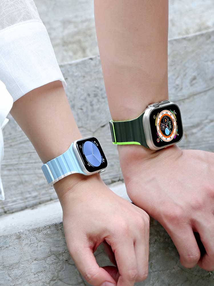 适用iWatch8苹果S9手表带applewatch9/S8/S6智能运动磁吸硅胶表带 - 图3