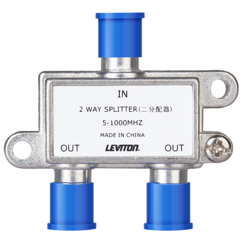Leviton闭路电视信号分支器数字有线电视分配器一分二天线分线器