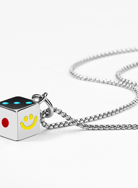 骰子项链男生款潮牌百搭高级感